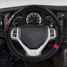 BRAND NEW LEXUS 15&#39; Diameter Car Steering Wheel Cover Carbon Fiber Style Look - £19.95 GBP