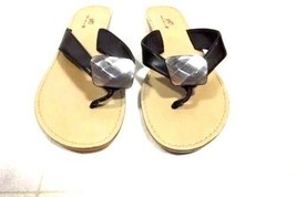 Womens BLACK  SO Sandals  Size 6 M  Mules Shoes w/ BIG Smoke Rhinestone ... - €10,46 EUR