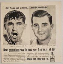 1956 Print Ad Vitalis Hair Tonic Baseball Pitcher Billy Pierce Chicago W... - $11.14