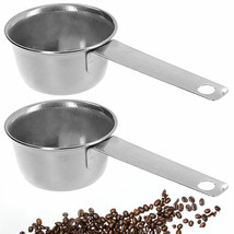 2 Measuring Spoon Handle 30Ml Ground Coffee Stainless Steel Scoop Tea Su... - £17.29 GBP