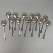 Oneida Community Tudor  Fortune Silverplate 13 Soup Spoons w Case - £15.46 GBP