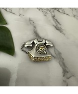 Brighton Vintage Silver Metal Fridge Magnet Phone Telephone Gold Small D... - $658.72 MXN