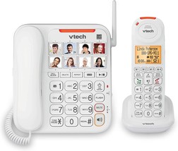 VTech SN5147 Amplified Corded/Cordless Senior Phone with Answering Machi... - £84.19 GBP