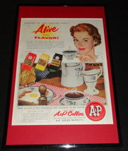 1955 A&amp;P 8 O&#39;Clock Coffee Framed 11x17 ORIGINAL Advertising Display  - £46.59 GBP