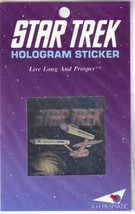 Classic Star Trek Enterprise and Name Hologram Sticker 1991 A H Prismati... - $5.94