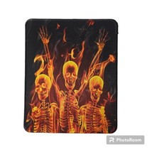 Computer Desk Mouse Pad Flaming Skeletons Dancing Fire Skulls Punk Goth - $9.89