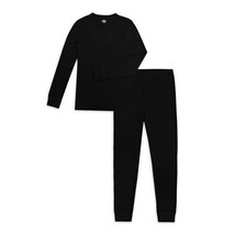 Athletic Works Boy&#39;s Thermal Top &amp; Bottom Set, Size XL (14-16) Color Black - $10.88