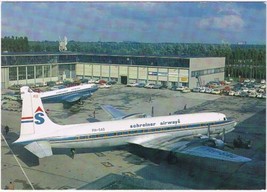 Postcard Airplane Douglas DC-7A Schreiner Airways - £3.94 GBP