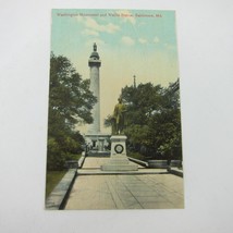 Postcard Baltimore Maryland Washington Monument &amp; Wallis Statue Antique UNPOSTED - £7.98 GBP