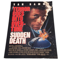 VINTAGE 1995 Sudden Death 11x17 Promo Poster Jean Claude Van Damme Pitts... - £11.86 GBP