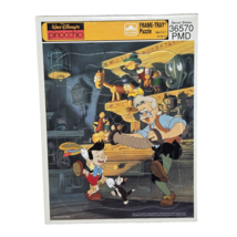 VINTAGE DISNEY GOLDEN FRAME TRAY PUZZLE PINOCCHIO GEPPETTO DANCING 12 PIECE - $7.60