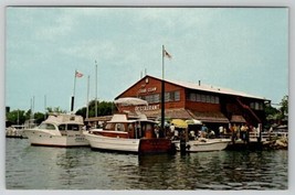 St Michaels Maryland Crab Claw Restaurant on Miles River RC Pulling Postcard E23 - £4.66 GBP