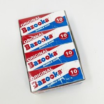Lot 12 pkgs Bazooka Original Bubble Gum Throwback packaging 10 pc each NEW - £20.93 GBP