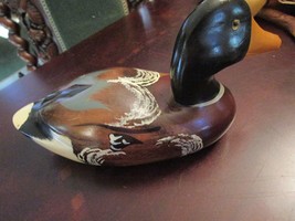 Wood Hand Decoy Hand Painted 4 1/2 X 9&quot; From Decorative Crafts [*Wood] - £59.13 GBP