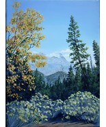 Fall View on the Road to Big Bear Lake Original Oil Painting by Irene Li... - £176.99 GBP
