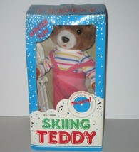 Battery Operated Musical Skiing Teddy Bear (1987) RARE - £13.50 GBP