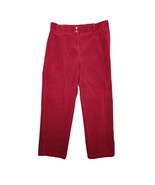 Vtg Y2K Judith Hart Women&#39;s 12 Red Velour Corduroy Pants 32x30 Straight ... - $34.24 CAD