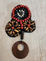Beautiful Unique Retro BoHo Pendant Brooch Pin.  Multi-Color - $22.51 CAD