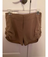Ramy Brook Steele Ruched Shorts Size 0 Tan Fully Lined - £21.58 GBP