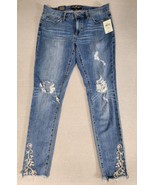 Lucky Brand Womens Charlie Skinny Size 30 Regular Raw Hem Embroidered Di... - $40.13 CAD