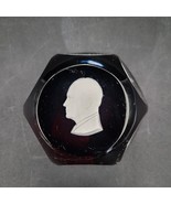 1954 BACCARAT DWIGHT EISENHOWER Crystal Glass Paperweight Sulphide Ruby ... - $67.68 CAD