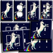 Funny Unicorn Rainbow Poop Stars Light Switch Outlet Wall Plates Room Art Decor - £14.14 GBP+