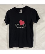 Live Generously Thrivent Financial Black Shirt Girls Size Large - £6.56 GBP