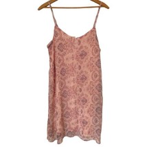 MUDD Pink Slip Shift Dress 90s L Flowy Sheer Sundress Cottagecore Grunge Prairie - £23.45 GBP