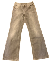 Ruff Hewn Womens Size 4 Gray Jeans 27x30 Wide Straight Leg High Rise Den... - £10.00 GBP