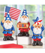 Patriotic July 4th USA Dwarfs American Garden Gnomes Memorial Day 8&quot; Set... - $753.01 MXN
