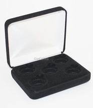 Lot Of 5 Black Felt Coin Display Gift Metal Box For 5-Quarter Or Presidential $1 - £27.61 GBP