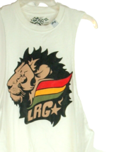 L R G MENS Lifted Research Group LION Tank Tee Cut out sleeves Size M Vtg Y2K - £11.82 GBP