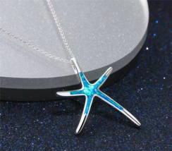 Fire Opal Starfish Pendant Necklace - FAST SHIPPING!!! - $11.25 CAD