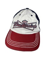 Budweiser Logo Baseball Cap Hat Adjustable Red White Blue Beer Advertising - £7.16 GBP