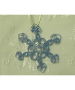 Paper Quill Blue Snowflake Ornament- Handcrafted - £11.96 GBP
