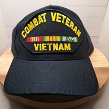 Combat Vetern Vietnam Black Snapback Hat Military Trucker Cap NEW - $13.55
