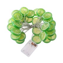 Fruit Lemon String Lights Lime Slice String Light 20 Leds Battery Powered Fairy  - £23.94 GBP