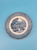 Royal USA Pottery Currier &amp; Ives Bead &amp; Butter Plates &quot;Harvest&quot; Replacement - $6.95
