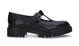 Mary Jane shoes women vegan apple skin black silver buckle straps ridged... - $82.53