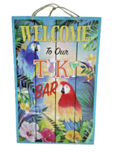 Welcome to Our Tiki Bar Glitter Hanging Sign - £5.48 GBP