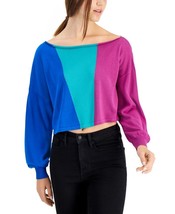 MSRP $60 Bar III Colorblocked Crop Sweater Purple Size - £6.31 GBP