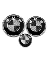 3Pcs BMW Emblems Hood &amp; Trunk 82mm+74mm+45mm Badge E30 E36 E46 - $29.99