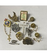 Enameled Pin LOT 12 Religious Cross Catholic Mary Angel TBN Lighthouse D... - €23,27 EUR