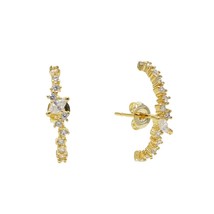 sparking bling cz cluster stud earring new top botton ear bar stud fashion jewel - £8.86 GBP