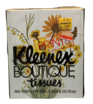 VTG 1976 Kleenex Boutique Print Tissues Yellow Floral Box 125 2-Ply Unus... - $31.49