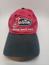 Justin Boot Company - Black Red Justin Logo Baseball Hat Cap - £11.85 GBP