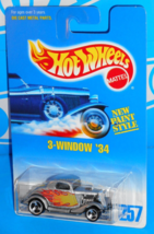 Hot Wheels Mid 1990s Mainline #257 3-Window &#39;34 Ford Silver w/ 3SPs - £3.28 GBP