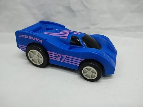 1989 Hasbro Burger King Blue Accelerator 27 Toy Car 3 3/4&quot; - $8.90