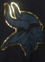 NFL Licensed Minnesota Vikings Youth Large Black Gold Tee Shirt image 2