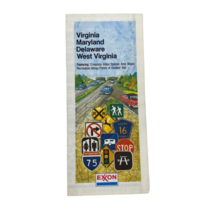 Mappa Stradale Exxon Anni &#39;70 Delaware Virginia Virginia Occidentale Maryland - $24.73